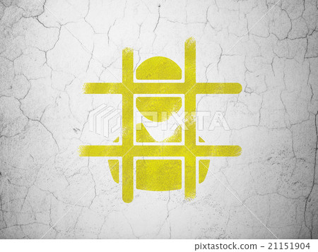 Law concept: Criminal on wall background 21151904