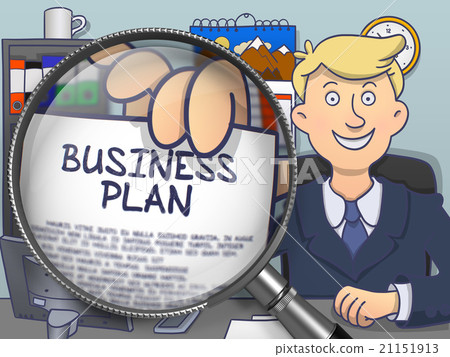 Business Plan through Lens. Doodle Style. 21151913