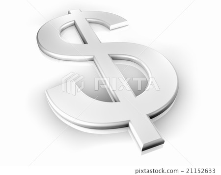 White Dollar Sign 21152633