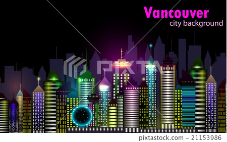Vancouver Canada skyline silhouette Vancouver Canada skyline silhouette 21153986