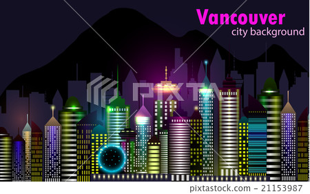 Vancouver Canada skyline silhouette Vancouver Canada skyline silhouette 21153987
