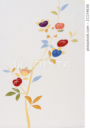 Japanese pattern silk fabric dyed fabric old cloth 21154636
