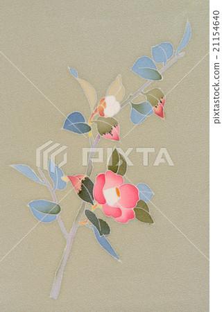 日本圖案真絲織物染色織物舊佈 21154640