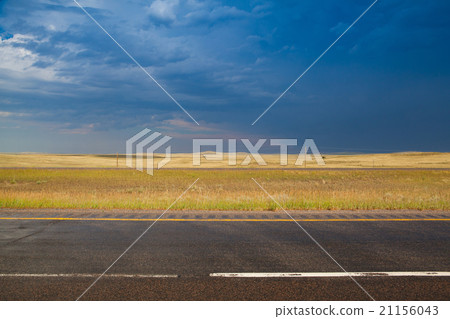 Dangerous storm on the prairie in Wyoming Dangerous storm on the prairie in Wyoming 21156043
