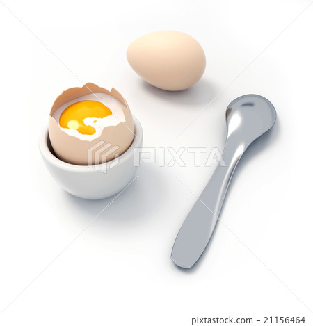 Happy Easter open soft-boiled egg  21156464