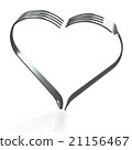 Forks heart on wood background 21156467