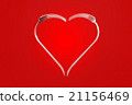 Forks heart on red background 21156469