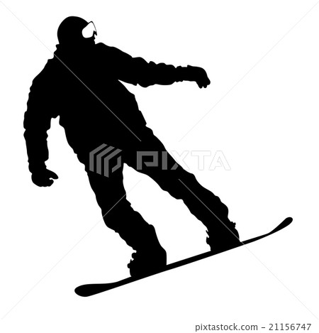 Black silhouettes snowboarders white background. Black silhouettes snowboarders white background. 21156747