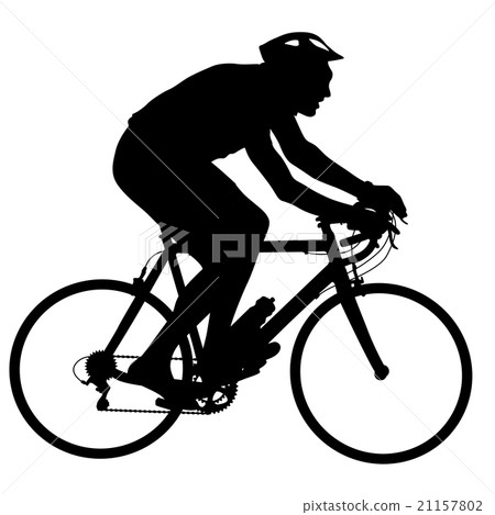 Silhouette of a cyclist male.  vector illustration 21157802