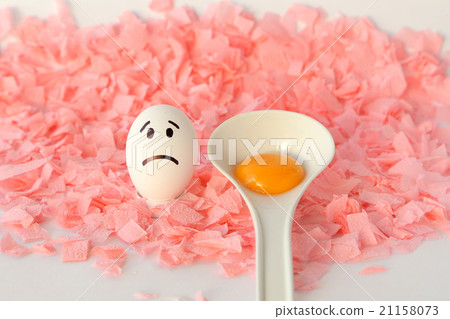 White Easter Eggs On A Pink Background 21158073