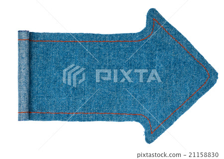 Arrow made from a denim with wrapped edges 21158830