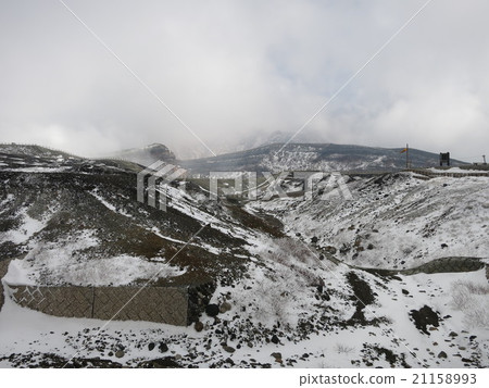 阿蘇山熊本縣活火山山火山口雪九州山 阿蘇山熊本縣活火山山火山口雪九州山 21158993