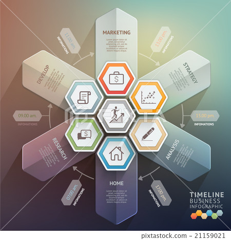 3d arrow timeline infographics. 21159021