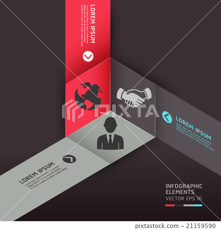 Modern cube origami style options banner. 21159590