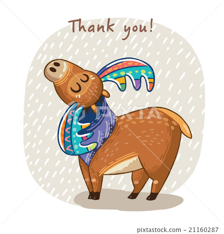 Vector card with awesome elk 21160287
