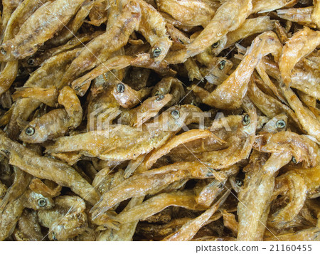 Crispy fried and salted small fish with bone 21160455