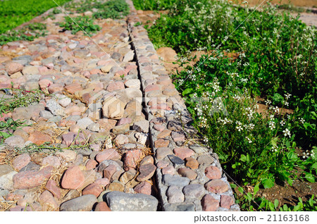 Road paved with stone, roads background 21163168