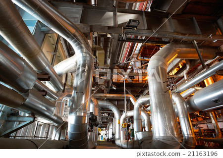 Steel pipelines, valves, cables and walkways 21163196