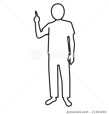 Pictogram which fingers (T-shirt) - Stock Illustration [21164264] - PIXTA