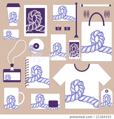 Nautical identity set with swirled rope Nautical identity set with swirled rope 21164335