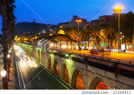 Evening view of embankment. Barcelona 21164413