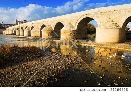 Ancient stone bridge over Guadalquivir river in Cordoba Ancient stone bridge over Guadalquivir river in Cordoba 21164538