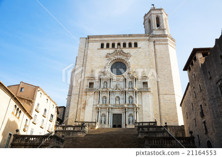 Wide angle shot of Cathedral of Gerona Wide angle shot of Cathedral of Gerona 21164553