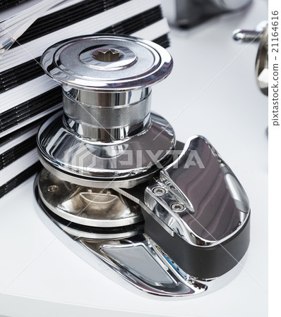 New boat windlass for anchoring close up 21164616