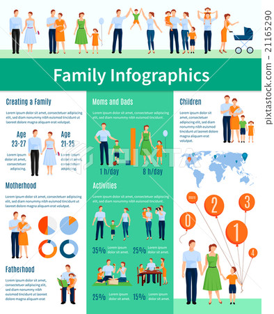 Family Infographic Set - Stock Illustration [21165290] - PIXTA