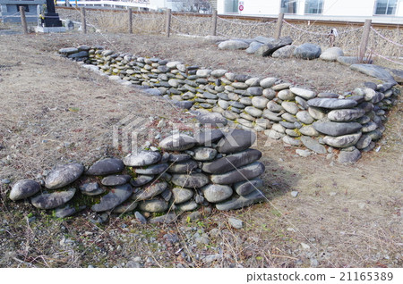 Shinshu Matsumoto City Special Historic Site Akihabara 1st Tumulus bird's eye view Tomb of the early 8th century 21165389