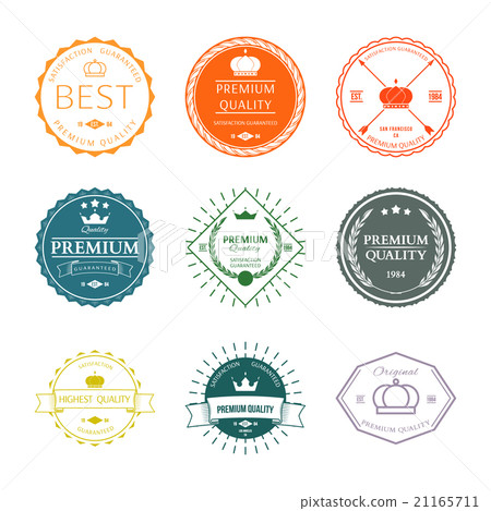 Set of premium quality labels and badges vector Set of premium quality labels and badges vector 21165711
