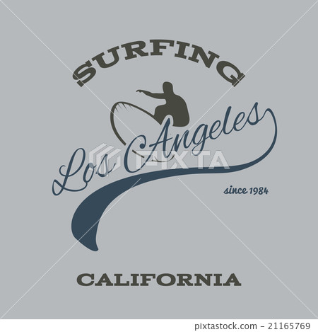 surfing typography, t-shirt graphics, vectors 21165769