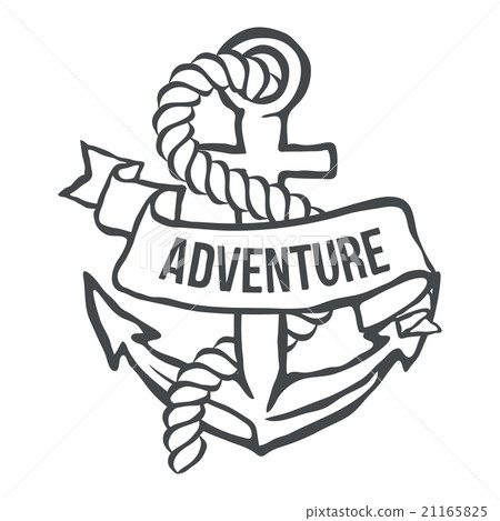 Anchor with Banner. Vector 21165825