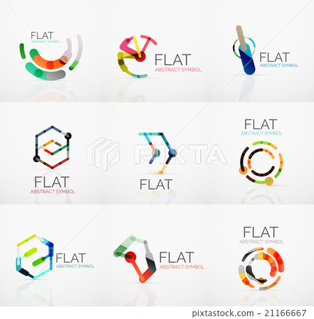 Logo collection - abstract minimalistic linear 21166667