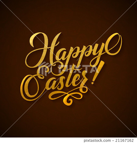Gold Foil Happy Easter Greeting Egg Card 21167162