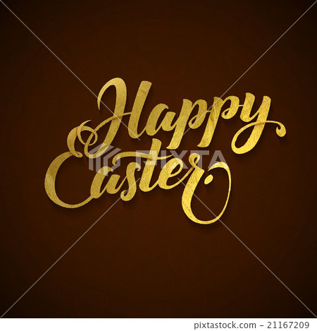 Gold Foil Happy Easter Greeting Egg Card 21167209