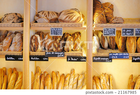 Freshly baked breads in French bakery 21167985