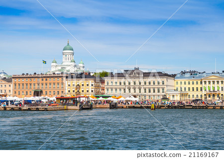 Finland Classical Helsinki cityscape. Central quay 21169167