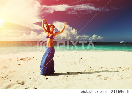 Woman at beach Woman at beach 21169626