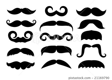 Vector set of different mustache icons. Vector set of different mustache icons. 21169790