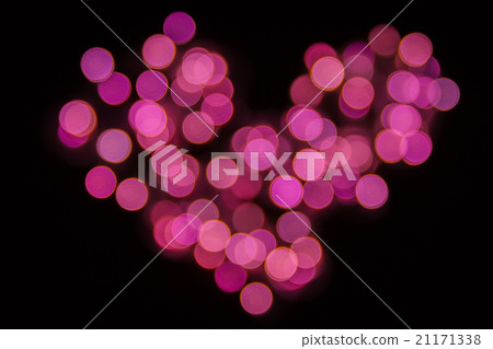 Pink heart bokeh 21171338