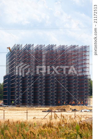 Metal construction on the sky background Metal construction on the sky background 21172513