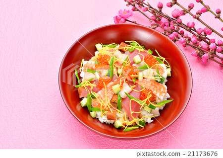 Doll Festival (Hina Festival) Celebration chirashi sushi image. 21173676