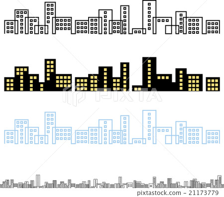 城市景觀簡單的插圖集 21173779