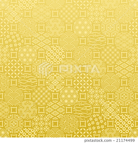 日本式傳統樣式金圓點背景 日本式傳統樣式金圓點背景 21174499