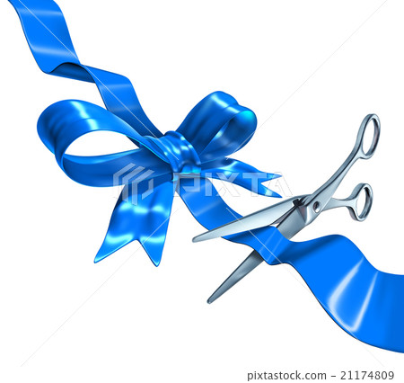 Blue Ribbon Cutting Blue Ribbon Cutting 21174809
