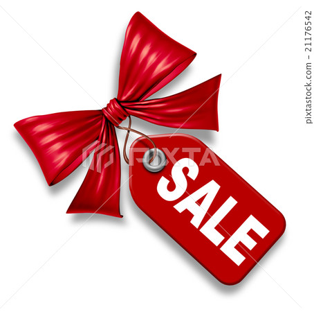 Sale Price Tag With red Ribbon Bow tie Sale Price Tag With red Ribbon Bow tie 21176542