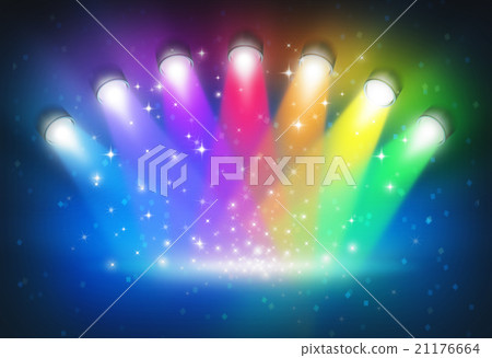 Spotlights With Rainbow Colours Spotlights With Rainbow Colours 21176664