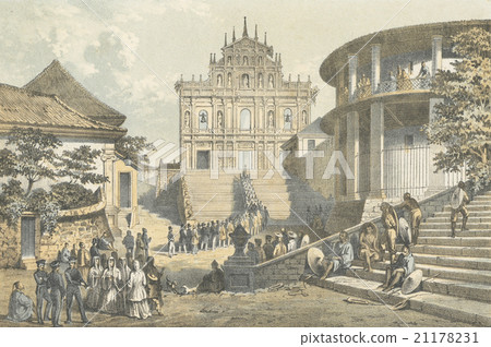 Perry's Japan Expedition (1856) "Jesuit convent, Macao." Perry's Japan Expedition (1856) "Jesuit convent, Macao." 21178231
