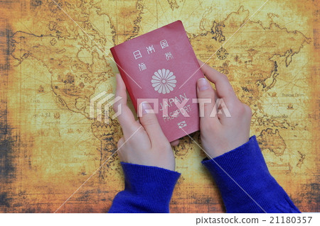 World map and passport World map and passport 21180357